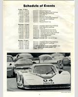 Schedule of Events - Road Atlanta 500 Kilometres 1985