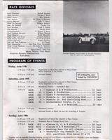 Schedule of Events - SCCA Regional Roosevelt Raceway [BM+CM+DM+EM+FM+UR] 1960
