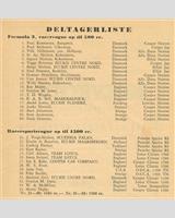 Entry List - Roskilde Ring International - Sports 1500 cc 1957