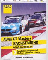 Programme Cover - ADAC GT Masters Sachsenring 2013
