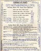 Schedule of Events - Preliminary Santa Barbara [Production 1.3] 1956