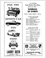 Schedule of Events - Santa Barbara - Ladies 1959