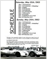 Schedule of Events - SCCA Regional Santa Barbara [AP+BP] 1963