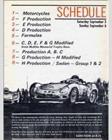 Schedule of Events - SCCA Regional Santa Barbara [EP] 1964