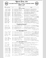 Entry List - Sebring 12 Hours 1964