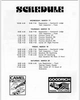 Schedule of Events - Sebring 12 Hours 1976