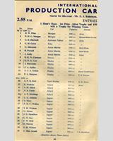 Entry List - International Production Car Race - Division II - Over 2000 cc 1951