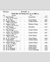 Entry List - NSCC Silverstone [R1.5] 1957