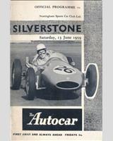 Programme Cover - NSCC Silverstone [S1.2] 1959