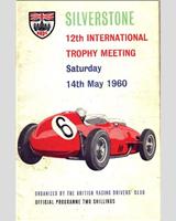 Programme Cover - Silverstone International - Sports Cars under 1500 cc 1960