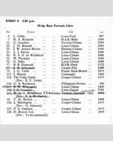 Entry List - NSCC Silverstone [Formula Libre] 1960