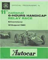 Programme Cover - Silverstone 6 Hours Relay Handicap 1961