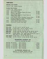 Schedule of Events - BRDC Silverstone [Formula Libre] 1972