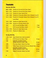 Schedule of Events - Interserie Silverstone 1973