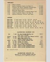 Schedule of Events - BRDC Silverstone [Formula Libre] 1973