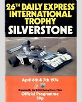 Programme Cover - International Trophy 1974