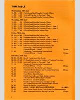 Schedule of Events - GP Great Britain 1977