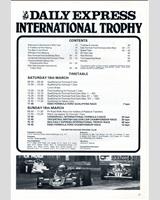 Schedule of Events - International Trophy 1978