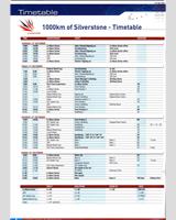 Schedule of Events - Silverstone 1000 Kilometres 2007
