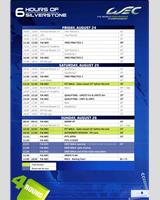 Schedule of Events - Silverstone 6 Hours 2012