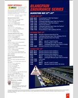 Schedule of Events - Silverstone 3 Hours 2015