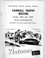 Programme Cover - Autosport Snetterton [PS+1.6] 1959