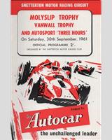 Programme Cover - Molyslip Trophy Snetterton 1961