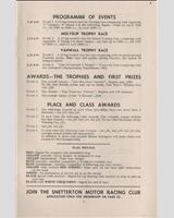Schedule of Events - Molyslip Trophy Snetterton 1961