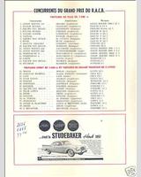 Entry List - GP RACB Spa 1957