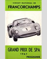 Programme Cover - Spa 1000 Kilometres 1967