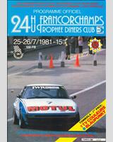 Programme Cover - Spa 24 Hours 1981