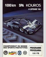 Programme Cover - Spa 1000 Kilometres 1986