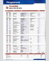 Schedule of Events - Spa 1000 Kilometres 2008