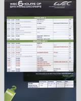 Schedule of Events - Spa 6 Hours 2013