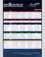 Entry List - Spa 6 Hours 2014
