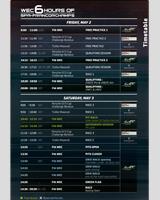 Schedule of Events - Spa 6 Hours 2014
