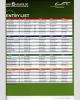 Entry List - Spa 6 Hours 2015