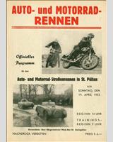 Programme Cover - St. Pölten - Sports Race 1 1953