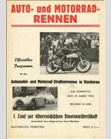 Programme Cover - Stockerau 1953