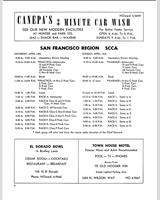 Schedule of Events - Stockton - Production - Classes A, B & C 1962
