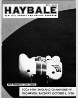 Programme Cover - SCCA Regional Thompson [FP] 1958
