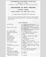Schedule of Events - MDMC Thornaby [+S1.5] 1960