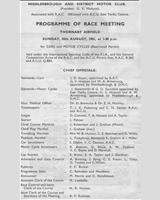 Schedule of Events - MDMC Thornaby [SR/R+1.1] 1961