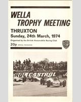 Programme Cover - Tricentrol Sports GT Championship Thruxton 1974