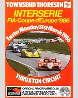 Programme Cover - Interserie Thruxton 1986