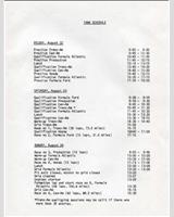 Schedule of Events - Trans-Am Trois-Rivières 1980