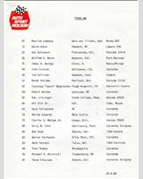Entry List - Trans-Am Trois-Rivières 1980