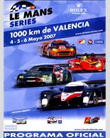 Programme Cover - Valencia 1000 Kilometres 2007