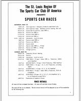 Schedule of Events - SCCA Regional Vichy [BP+CP+FM+GM] 1959