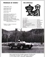 Schedule of Events - SCCA Regional Vineland [Modified+BP] 1959